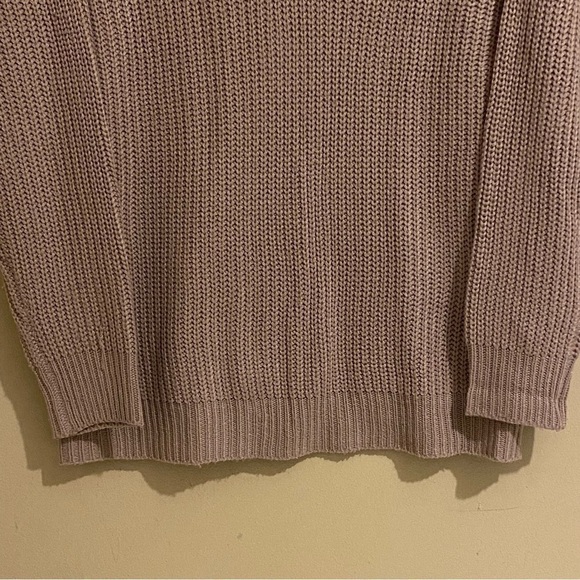 Umgee Womens Sweater Size S Tunic Boho Lace Back V-Neck Rose Color Long Sleeve - Picture 3 of 10